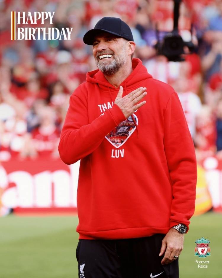 功勋主帅！利物浦祝克洛普58岁生日快乐，执教红军9年斩获8冠